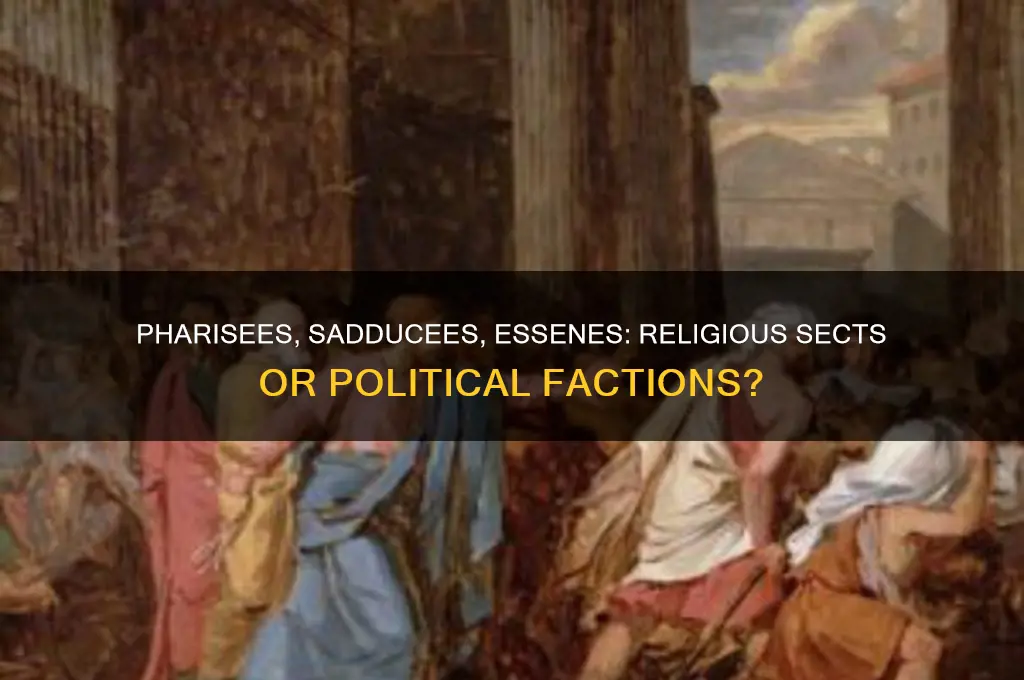 were the pharisees sadusees and essenes political parties