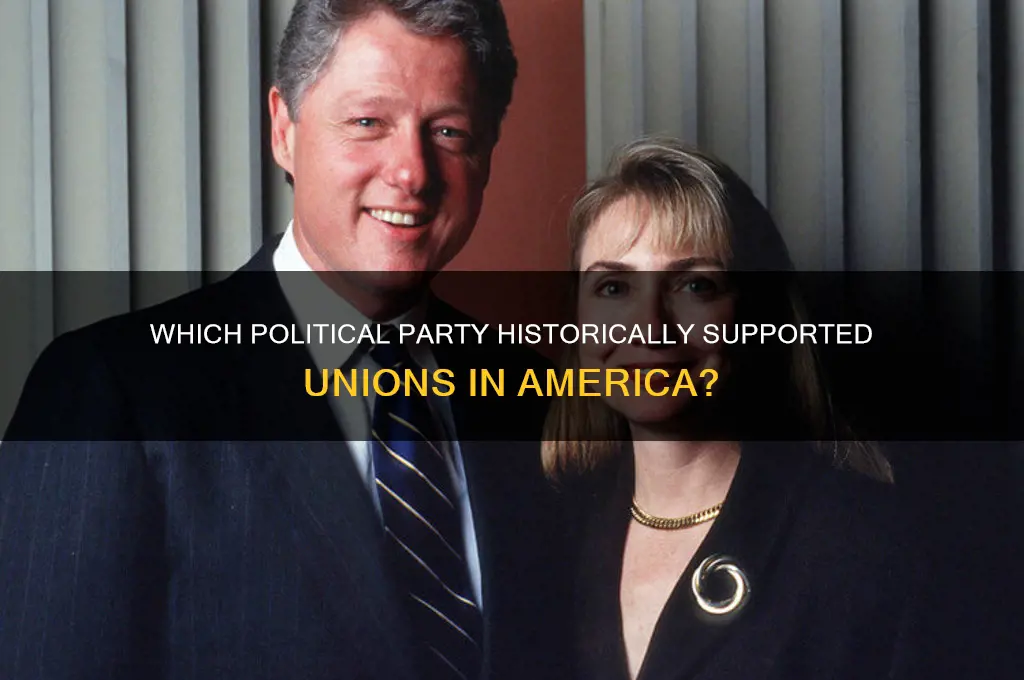 were unions supported by which political party