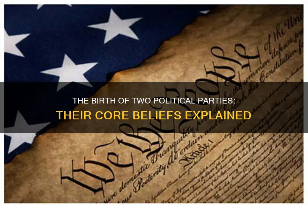 what 2 political parties formed and what did they believe