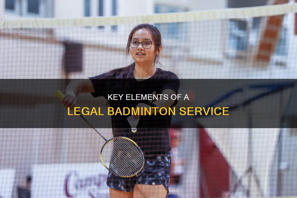 what 3 things constitute a legal service in badminton