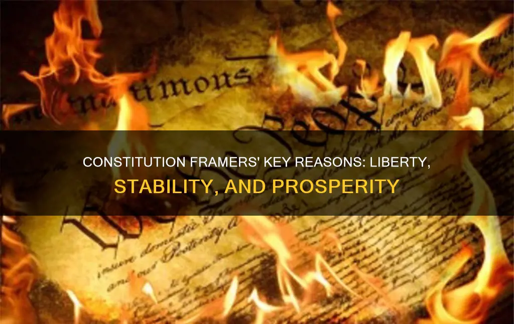 what 6 reasons did the framers give for the constitution