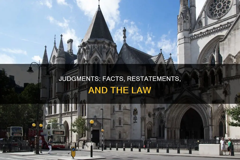 what a factual judgment constitutes a restatement of judgments
