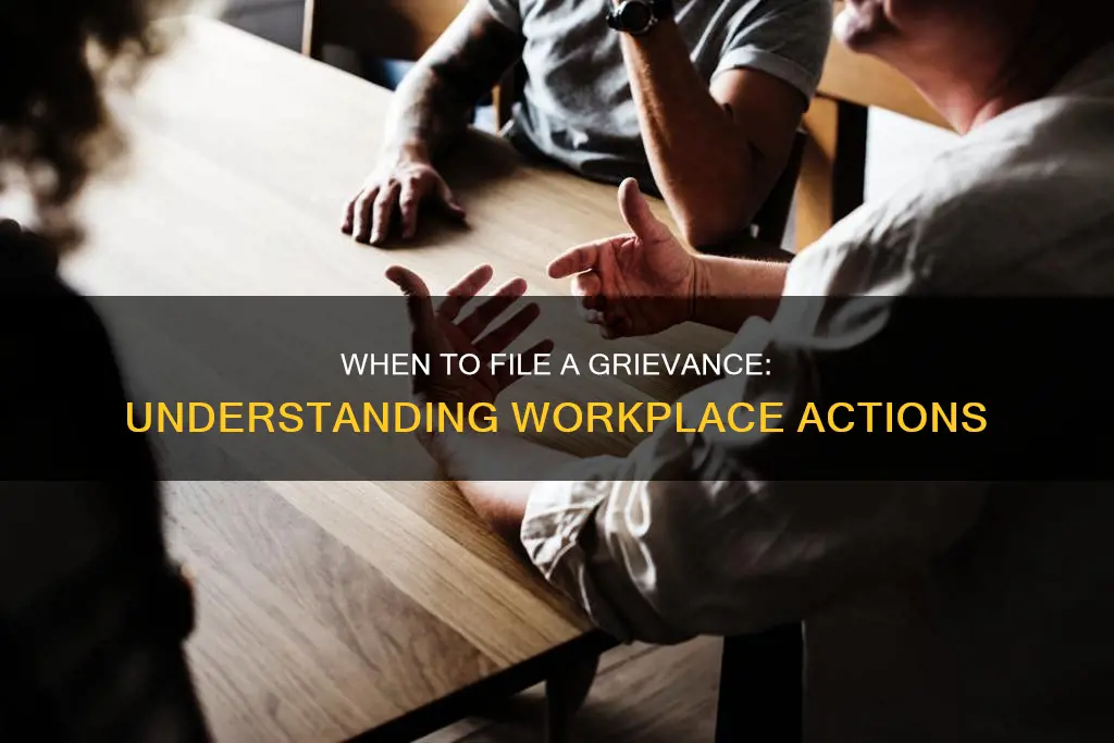 what acions constitute filing a grievance in the workplace