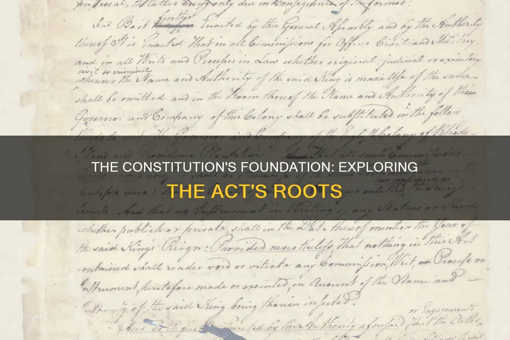 what act was the basis for our constitution