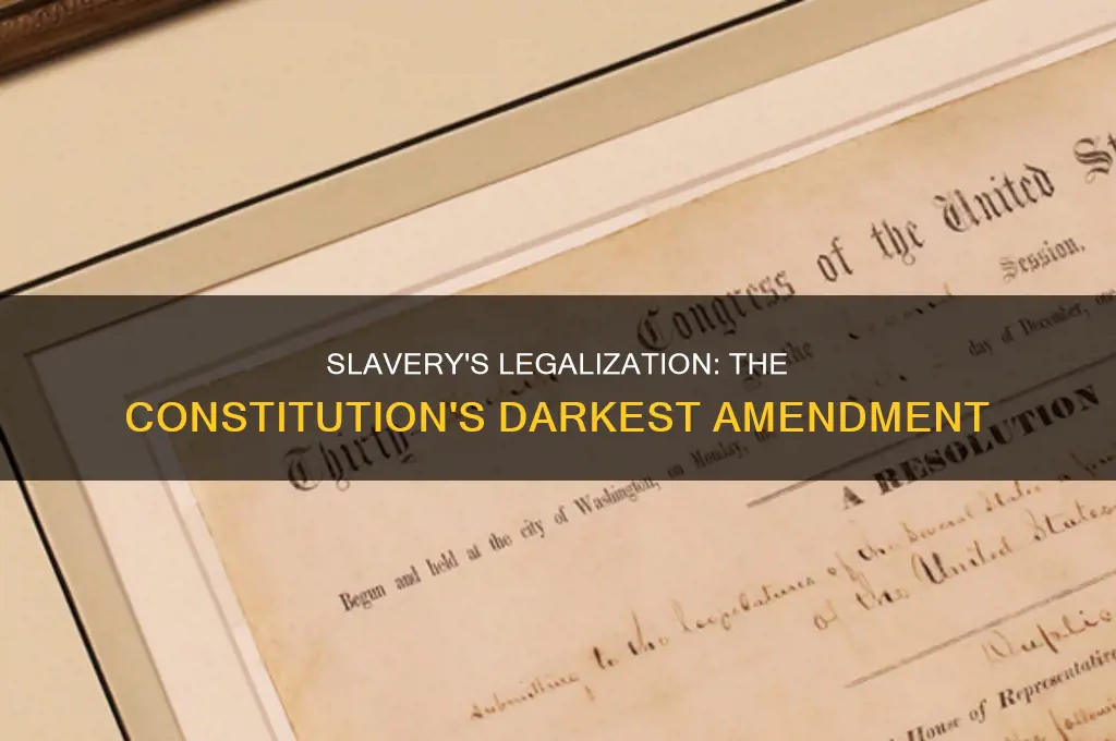what amendment introduced the word slavery into the constitution