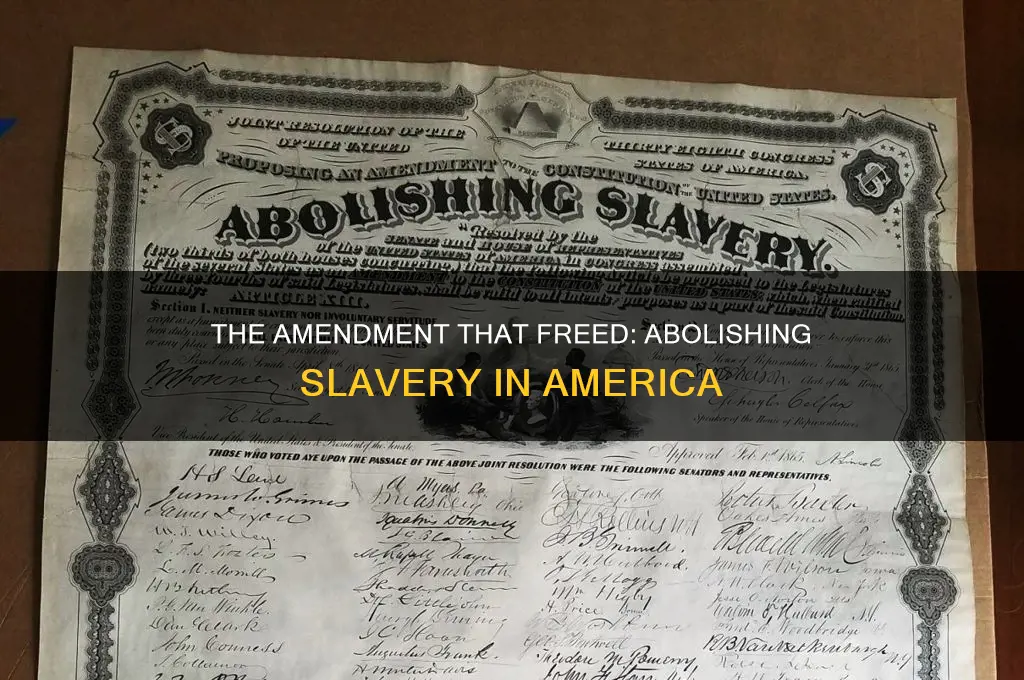 what amendment of the us constitution abolished slavery