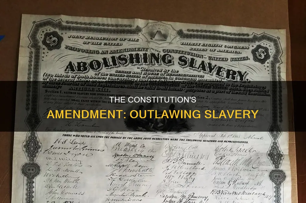 what amendment to the constitution outlawed slavery