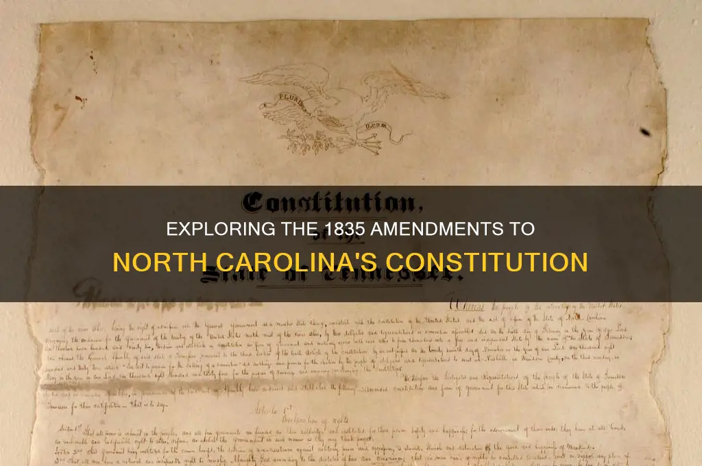 what amendments were made to the nc constitution in 1835
