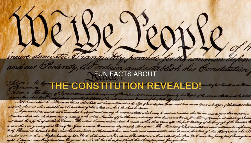 what are 5 fun facts about the constitution