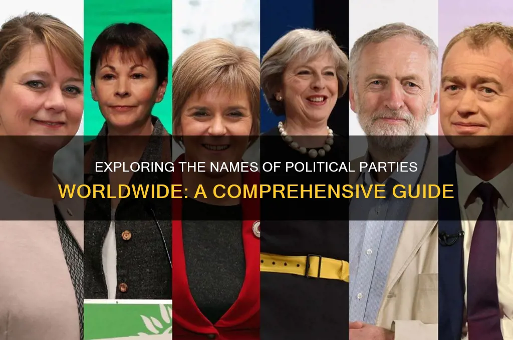 what are all of the political parties called