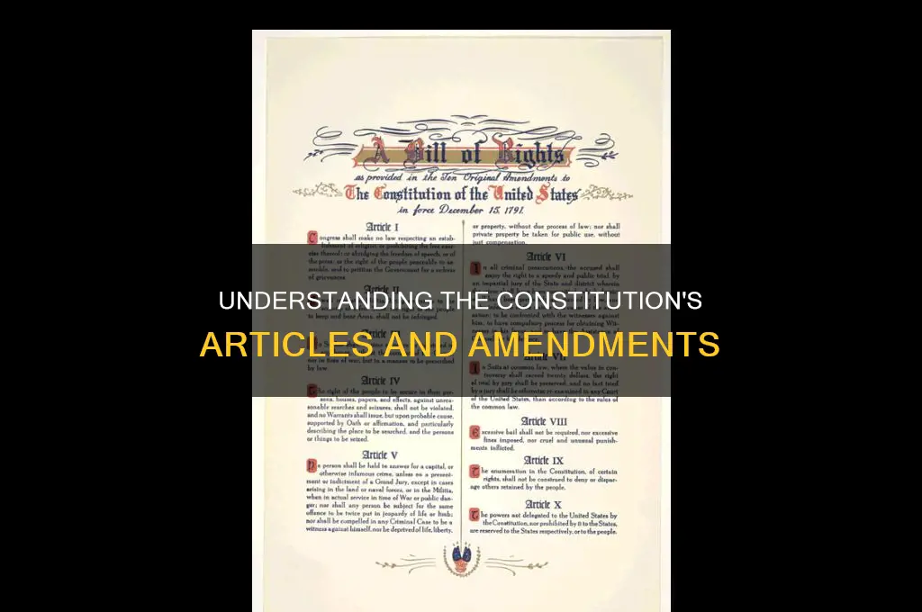 what are articles and amendments to the constitution