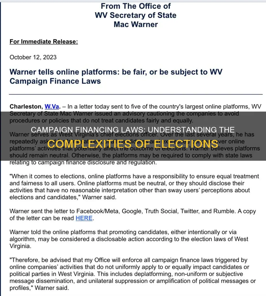 what are campaign financing laws