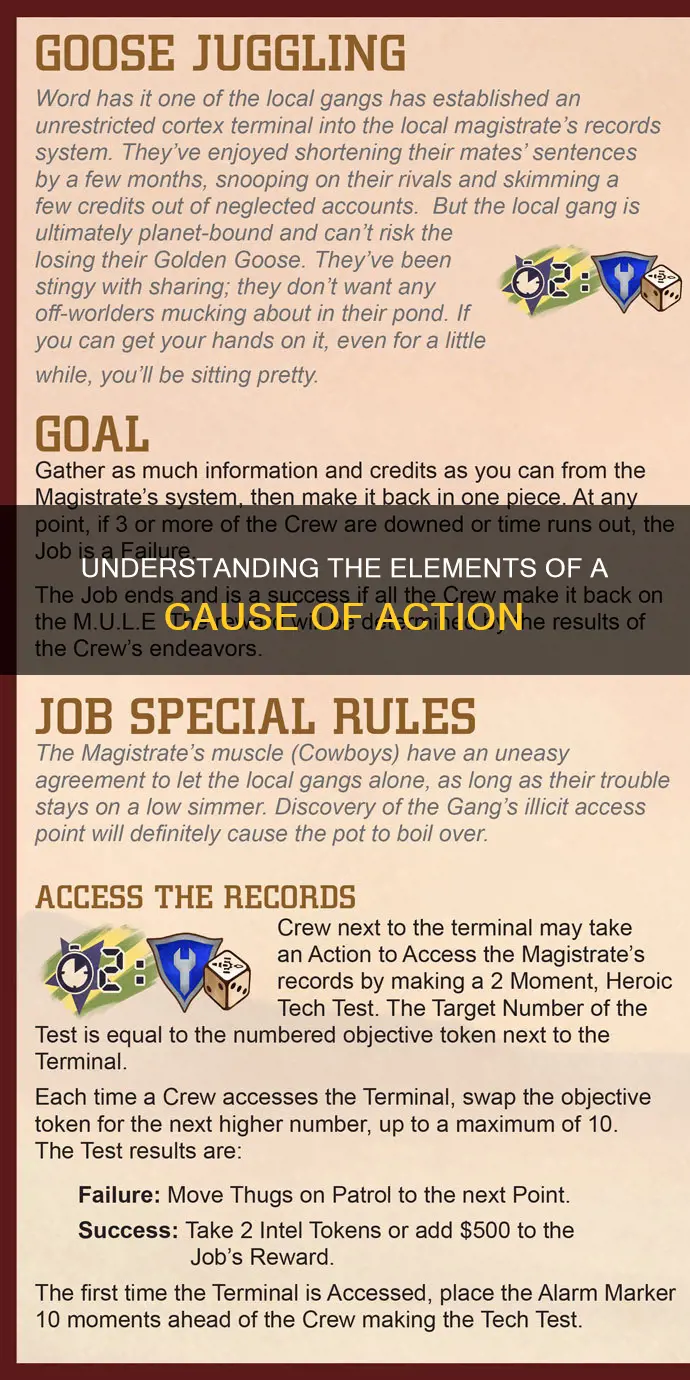 what are fact constituting a cause of action