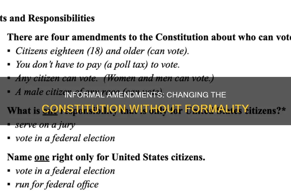 what are informal amendments to the constitution