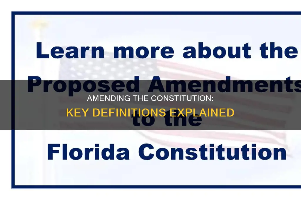 what are key definition of constitutional amendment