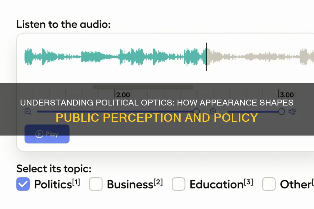 what are optics in politics