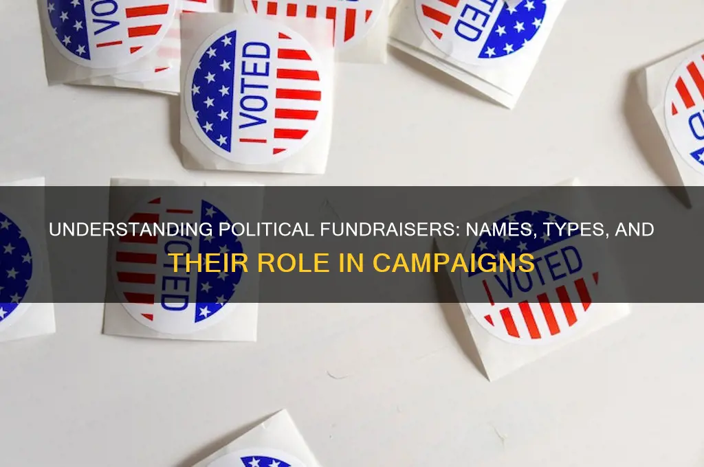 what are political fundraisers called