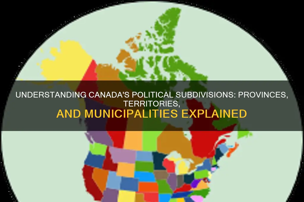 what are political subdivisions in canada called