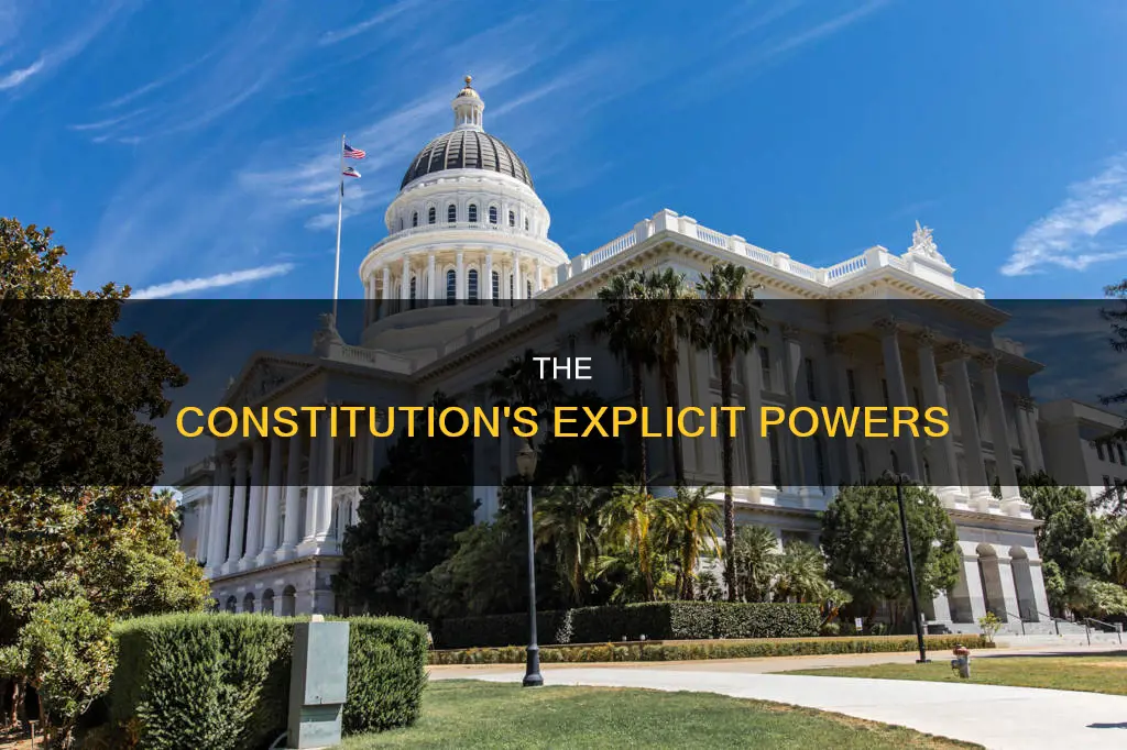 what are powers specifically mentioned in the constitution