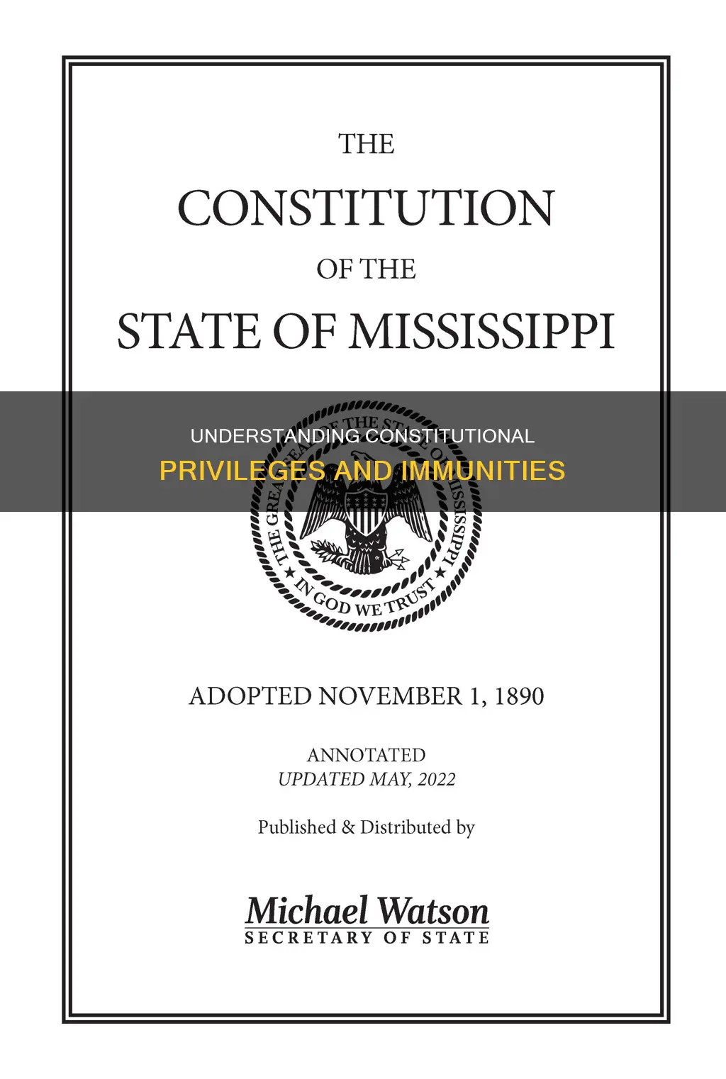 what are privileges and immunities in the constitution