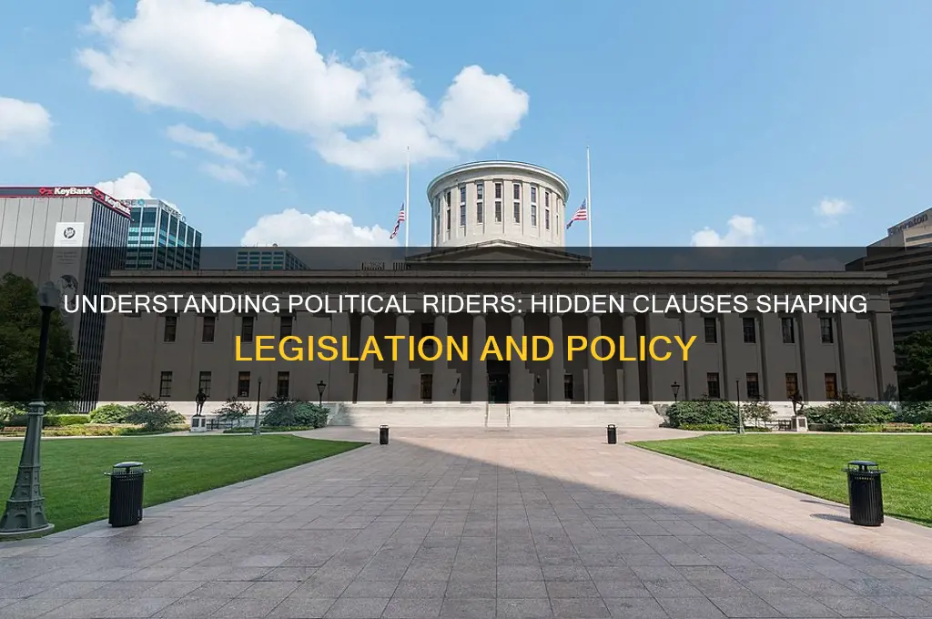 what are riders in politics