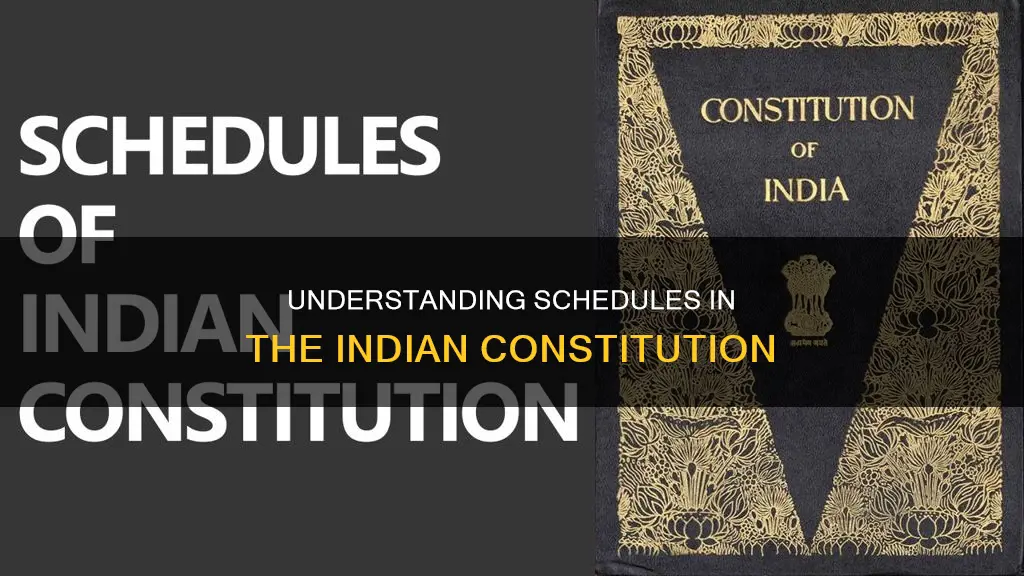 what are schedules in indian constitution