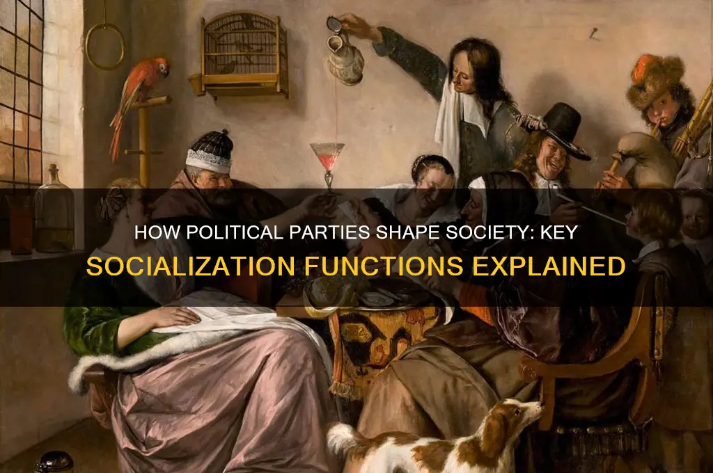 what are socialization functions of political parties