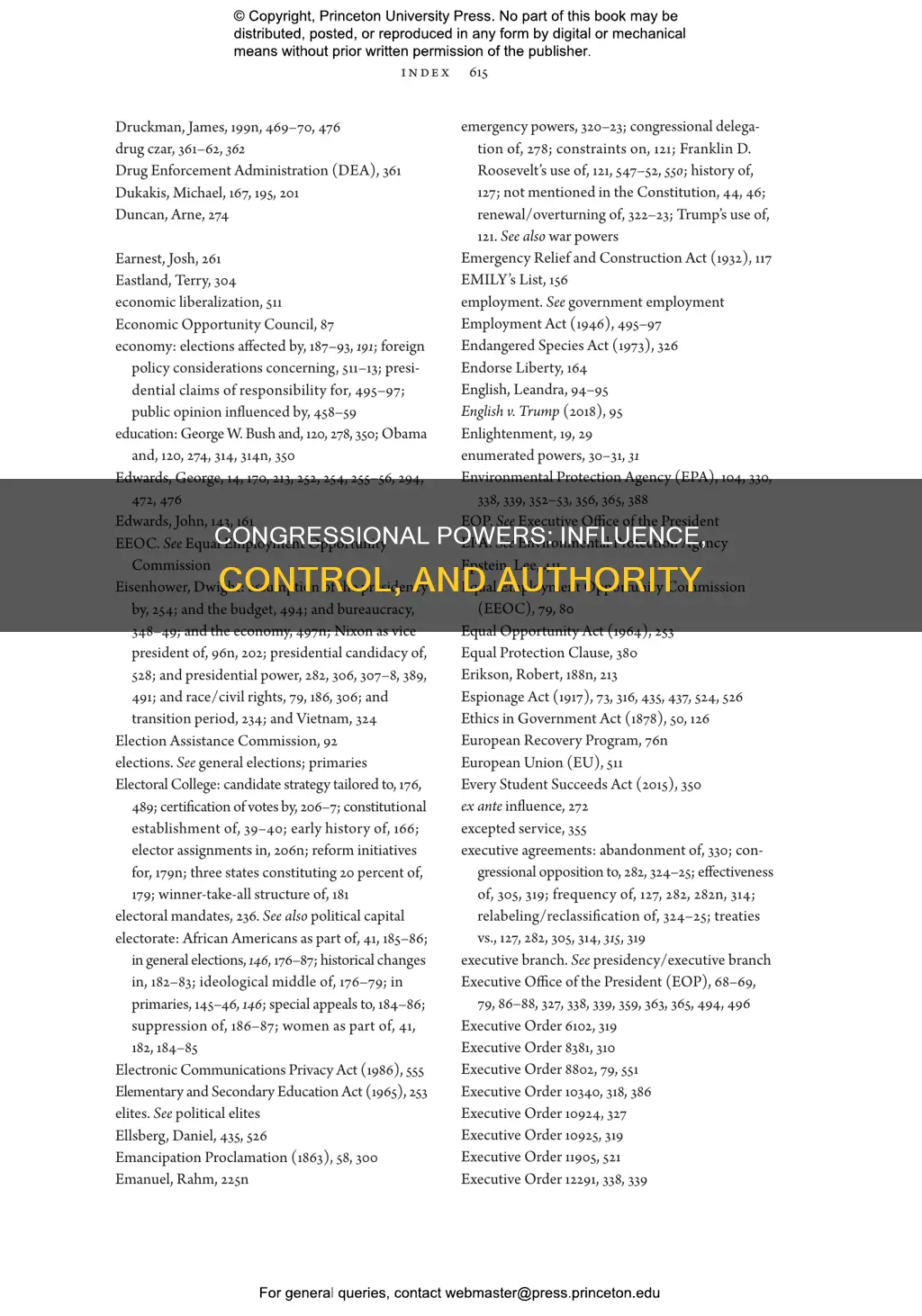 what are some of the poweras of congress