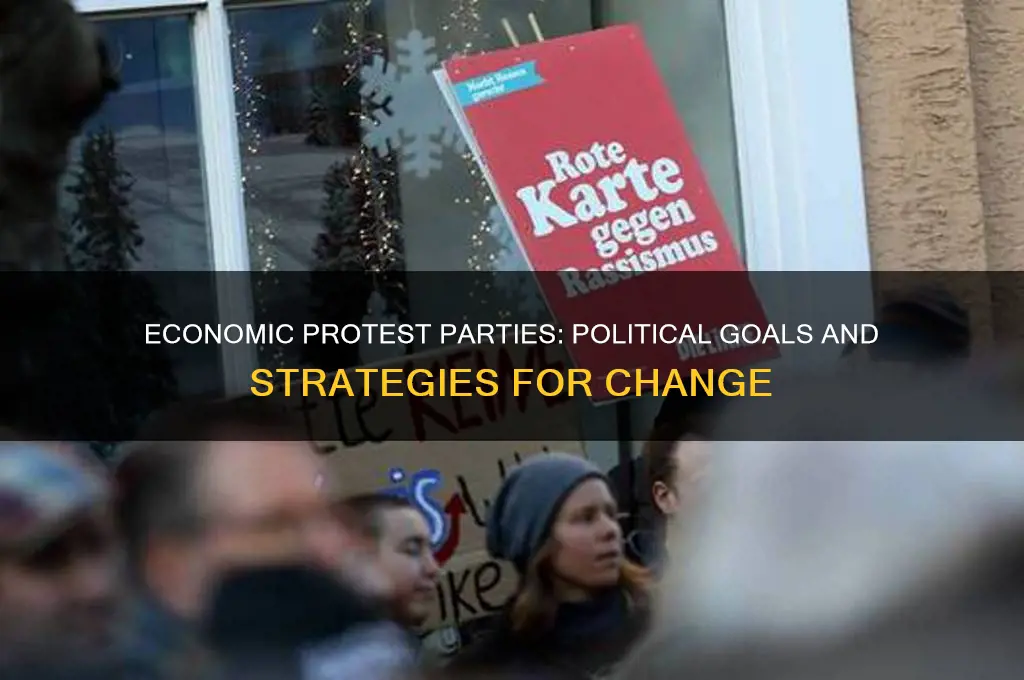 what are some political goals for economic protest parties