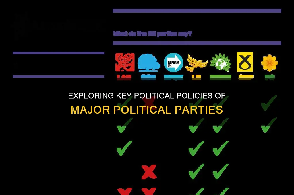 what are some political policies of the political parties