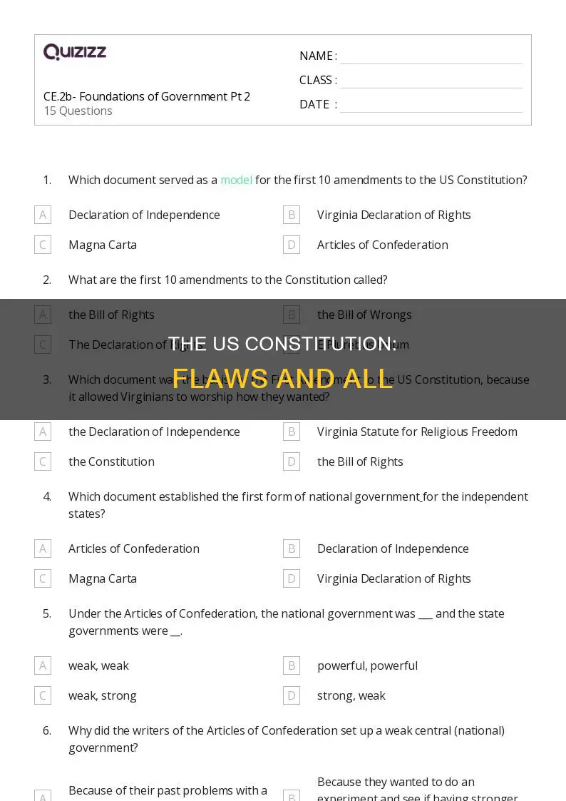 what are some problems with the us constitution