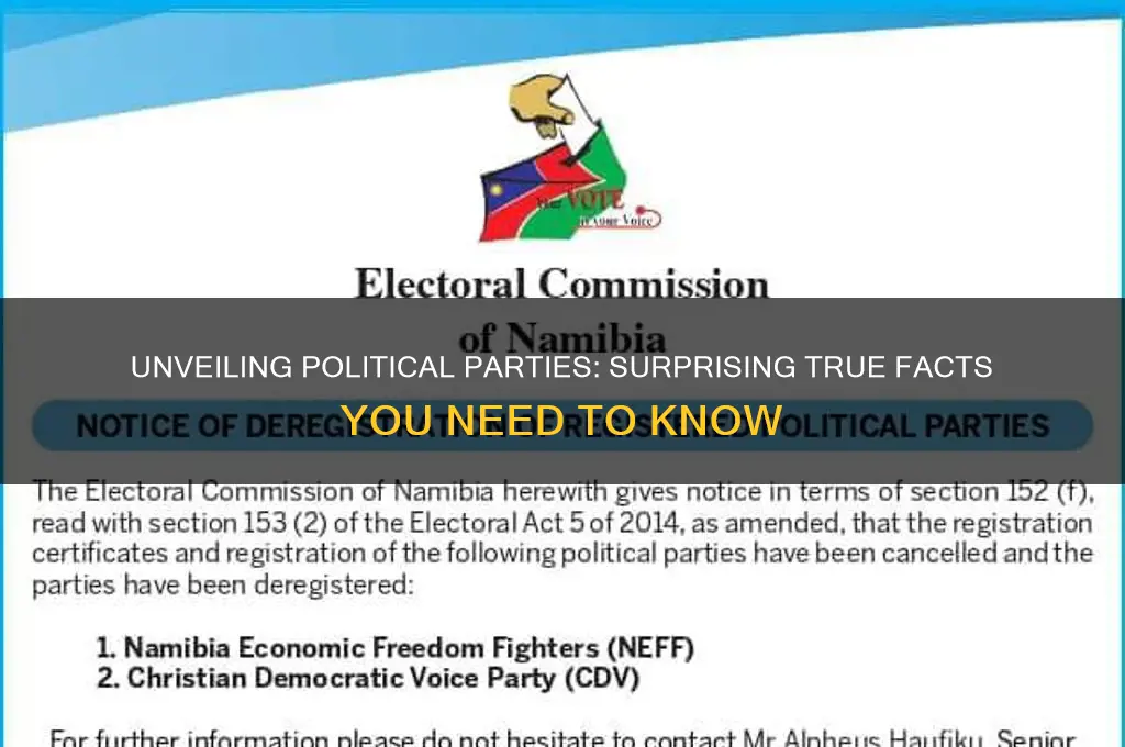 what are some true facts about political parties