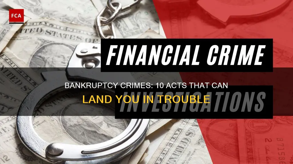 what are ten acts that constitute a bankruptcy crime