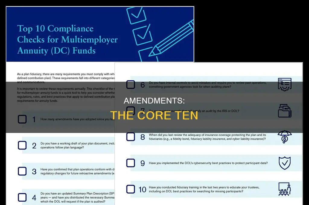what are the 10 most important amendments in the constitution
