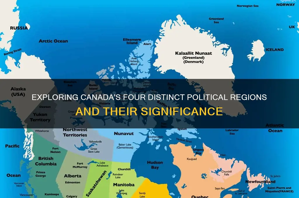 what are the 4 political regions of canada