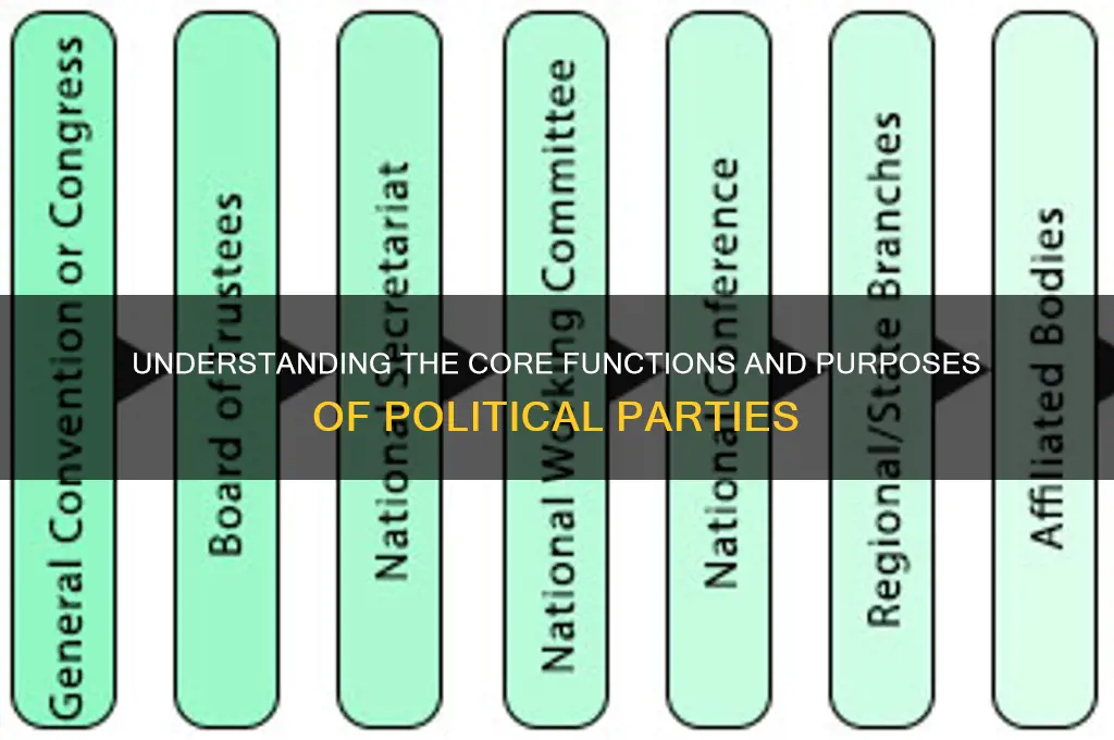 what are the 4 purposes of political parties