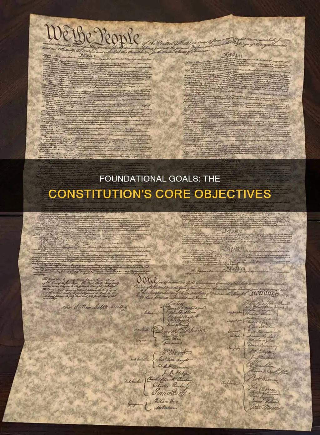 what are the 5 goals of the constitution