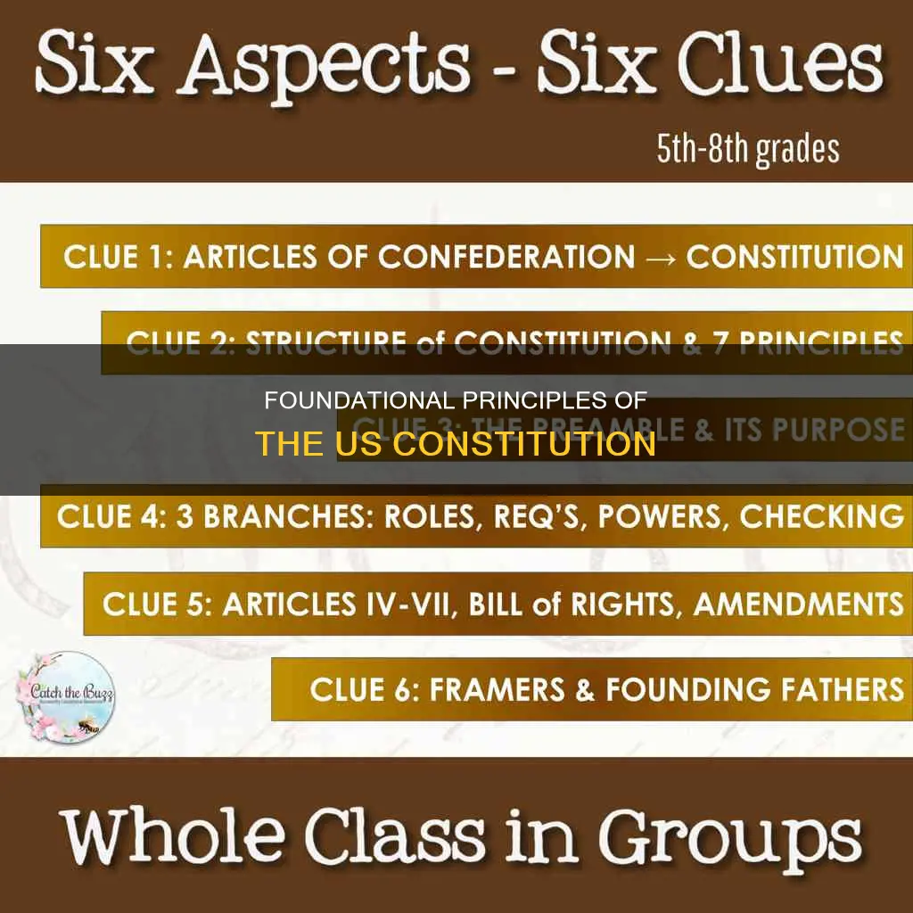what are the 5 principles embedded in the us constitution