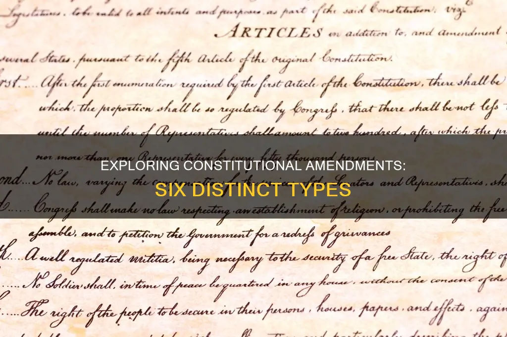 what are the 6 types of constitutional amendments