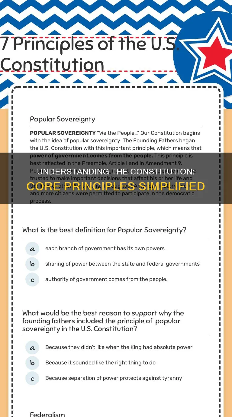 what are the 7 principles of the constitution for dummies