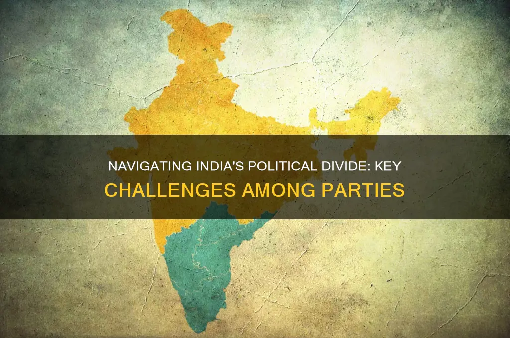 what are the challenges between political parties in india