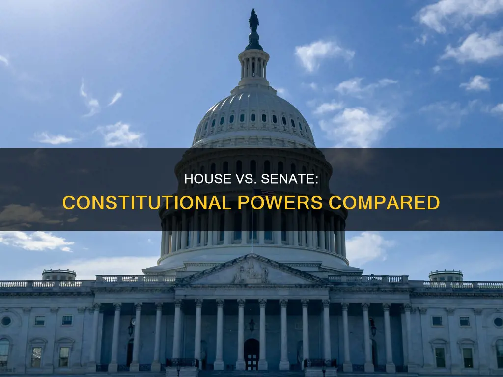 what are the constitutional differences between house and senate
