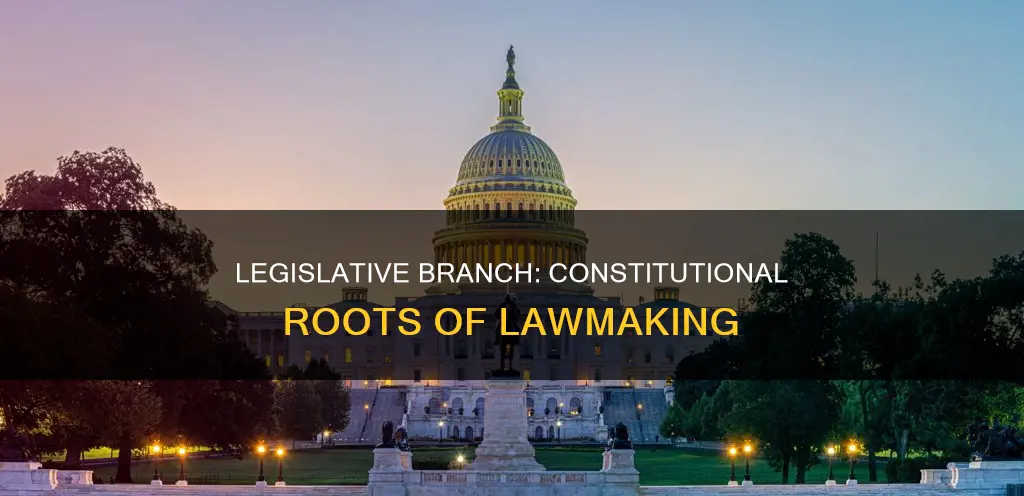 what are the constitutional foundations of the legislative branch