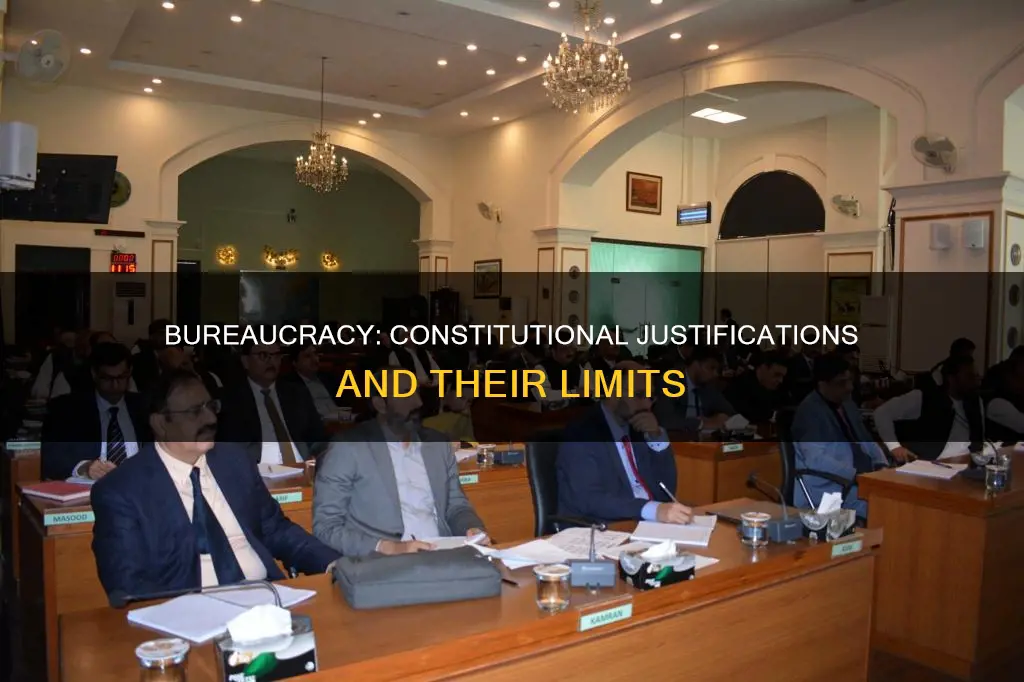 what are the constitutional justifications of the bureaucracy