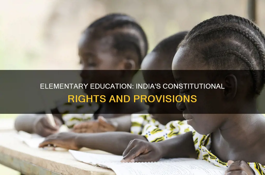what are the constitutional provision for elementary education in india