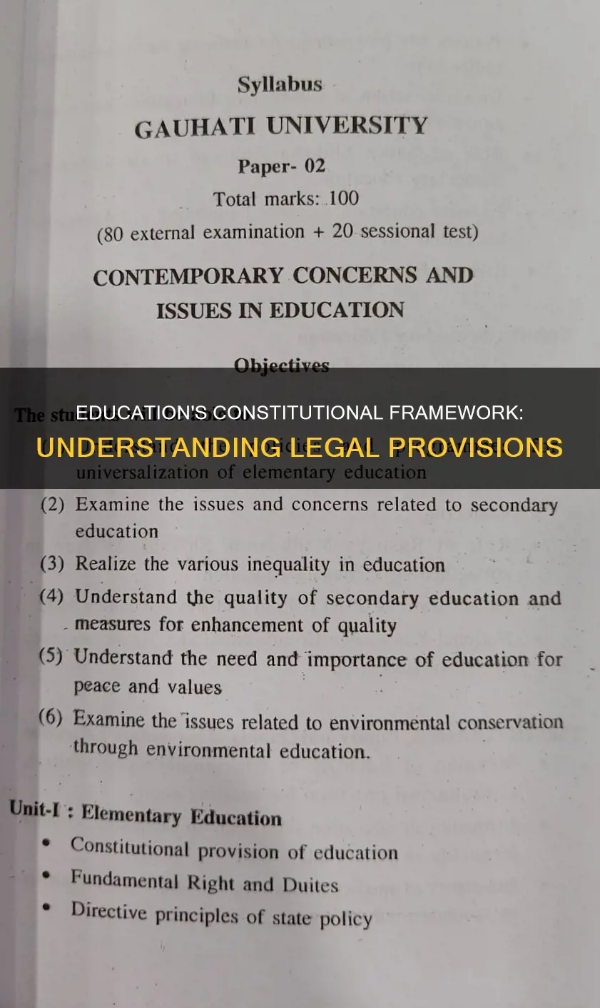 what are the constitutional provisions related to education