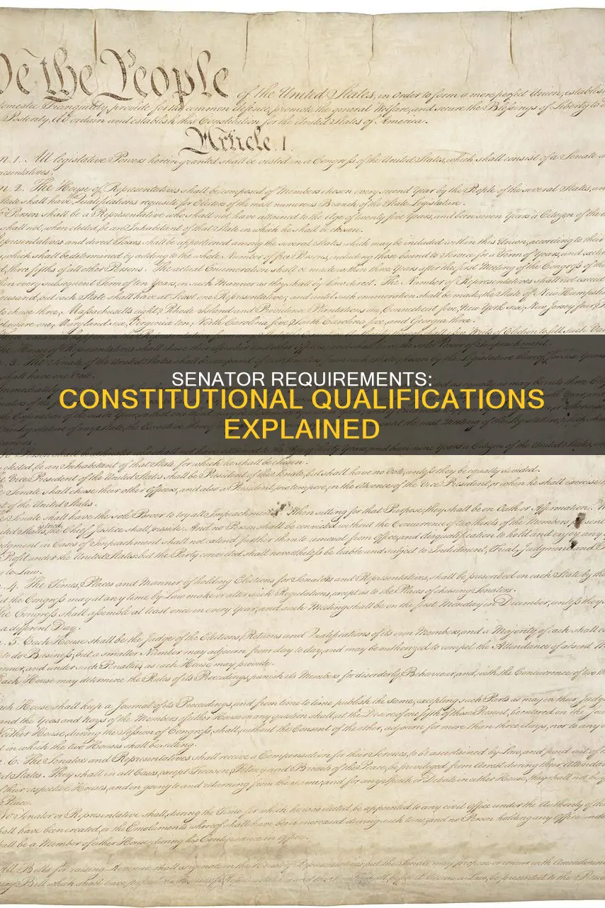 what are the constitutional qualifications for a senator