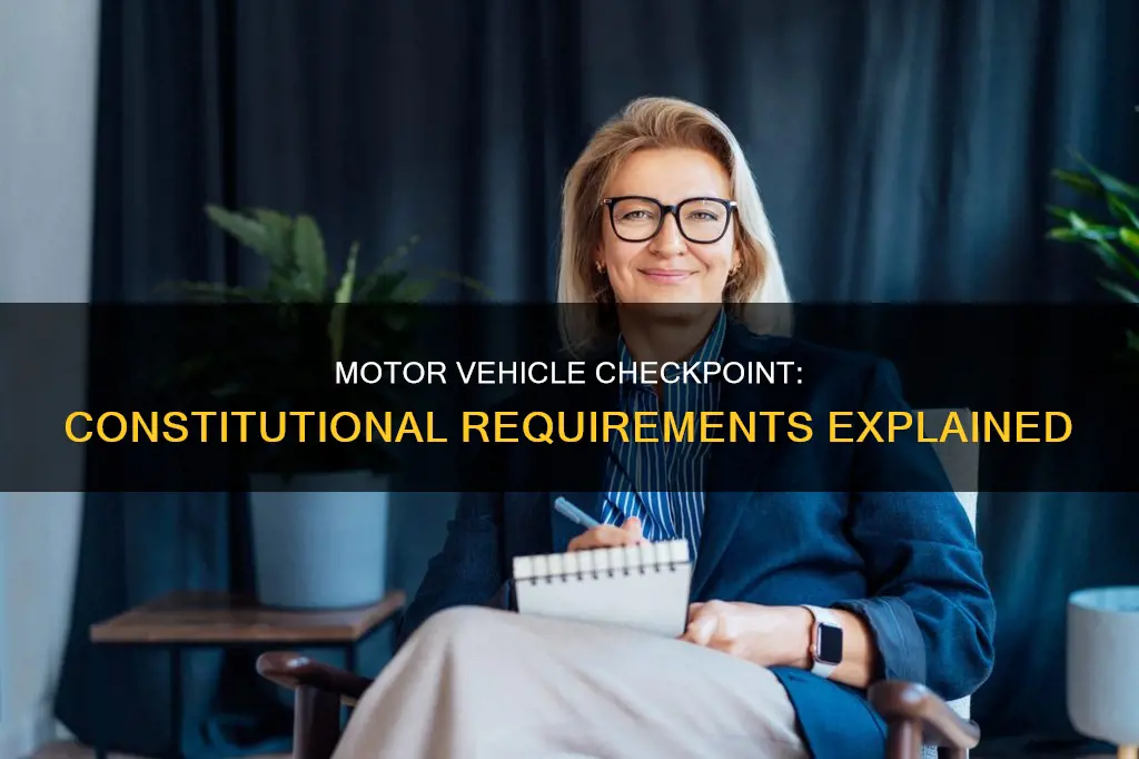 what are the constitutional requirements for a motor vehicle checkpoint