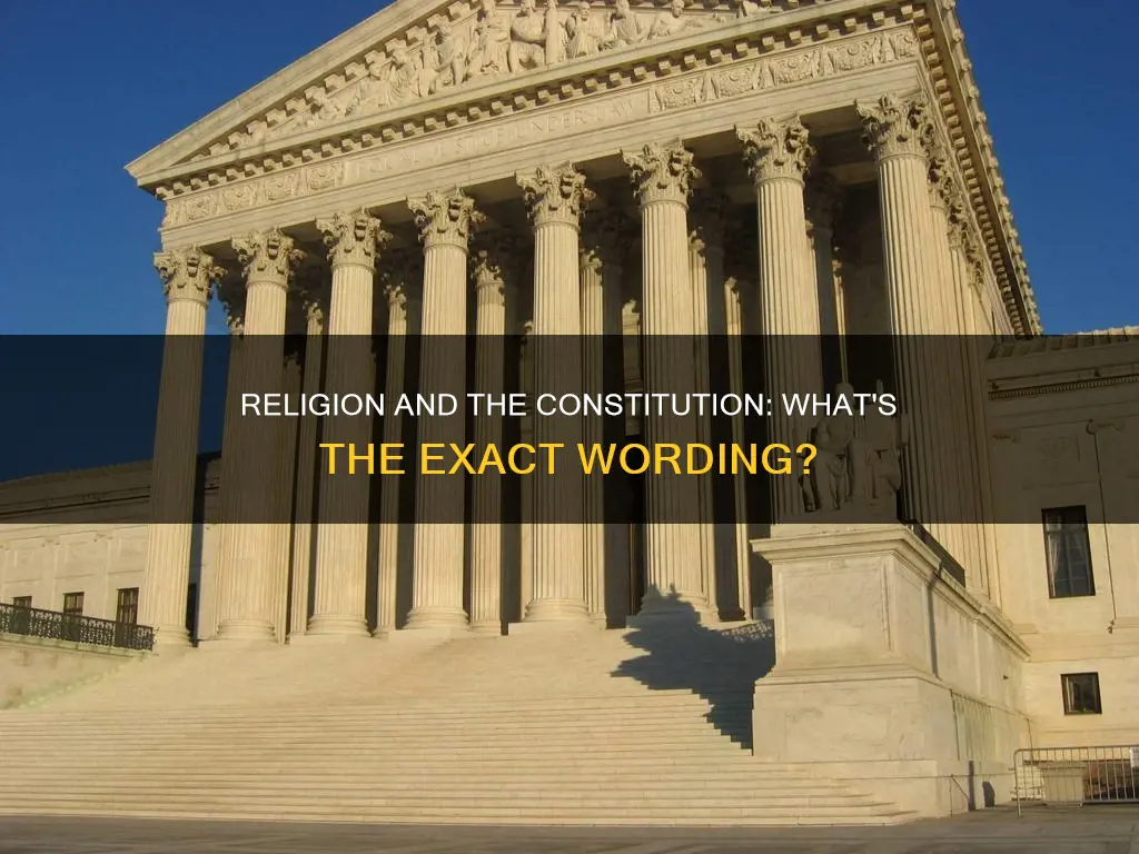 what are the constitutions wording on established religion