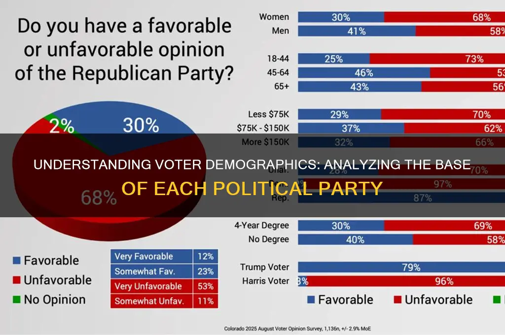 what are the demographics of each political party